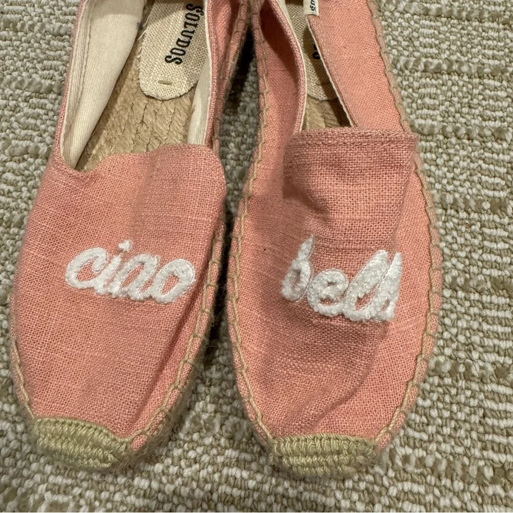 Soludos Ciao Bella Dusty Pink & Woven Smoking Slippers Espadrilles | Size 6